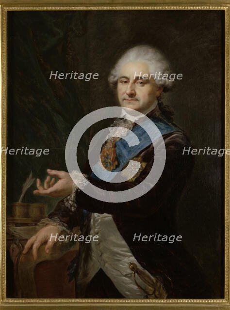 Portrait of Stanislaus Augustus Poniatowski (1732-1798), c1791. Creator: Johann Baptist Lampi I.