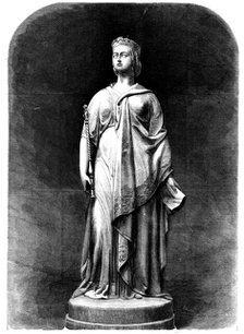 Statue of Queen Victoria in the New Townhall, Leeds, 1858. Creator: Walmsley.