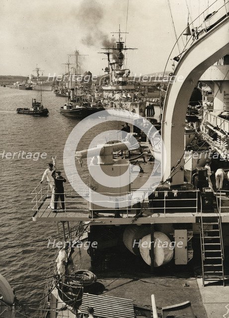 German fleet visit in Swinoujscie, 1933.  Artist: Unknown.