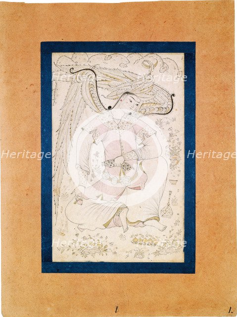 Peri with a Pomegranate. Artist: Turkish master  