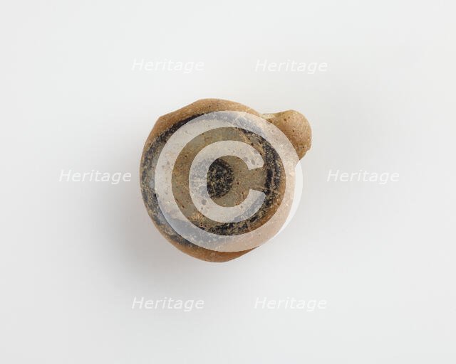 Eye-bead, with an eyelet and also a lateral bore, New Kingdom, 1550-1307 BCE. Creator: Unknown.