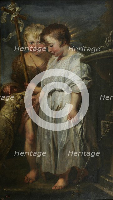 Christ and John the Baptist as Children. Artist: Rubens, Pieter Paul (1577-1640)
