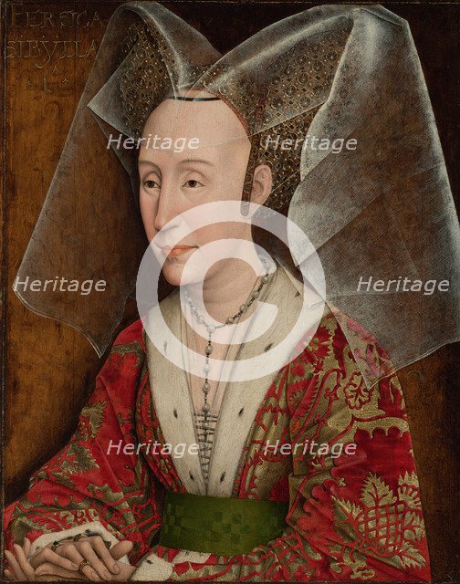 Portrait of Isabella of Portugal, wife of Philip III Duke of Burgundy (1397-1471), ca 1450-1475. Artist: Weyden, Rogier, van der (ca. 1399-1464)