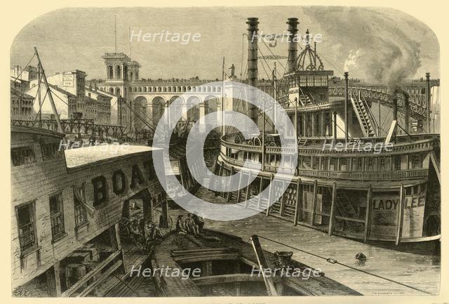 'The Levee at St. Louis', 1874.  Creator: W. Roberts.