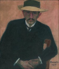 Portrait of a seated man (Dr. Sürger), 1907. Creator: Július Andorko.