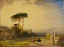 View on the Grounds of a Villa near Florence, 1826. Creator: Richard Parkes Bonington.