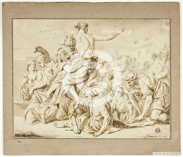 Rape of the Sabines, c.1681. Creator: Jacob Toorenvliet.
