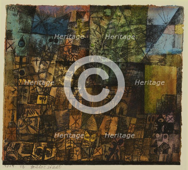 Gräberstadt (City of Tombs), 1914. Creator: Klee, Paul (1879-1940).