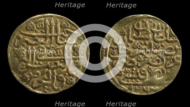 Gold ashrafi coin of Süleyman the Magnificent, 1520. Creator: Numismatic, Oriental coins  .