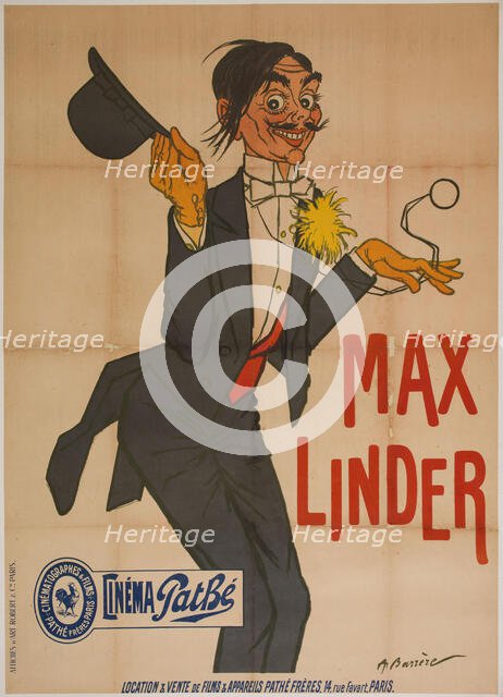 Max Linder , 1910. Creator: Barrère, Adrien (1877-1931).