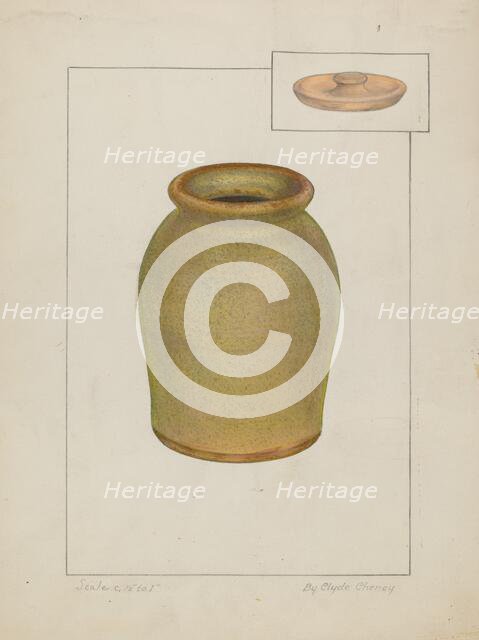 Preserve Jar, 1935/1942. Creator: Clyde L. Cheney.