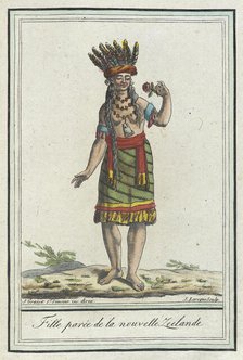 Costumes de Différents Pays, 'Fille Parée de la Nouvelle Zeelande', c1797. Creators: Jacques Grasset de Saint-Sauveur, LF Labrousse.