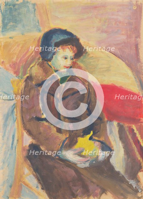 Seated boy, c1942. Creator: Ján Novák.