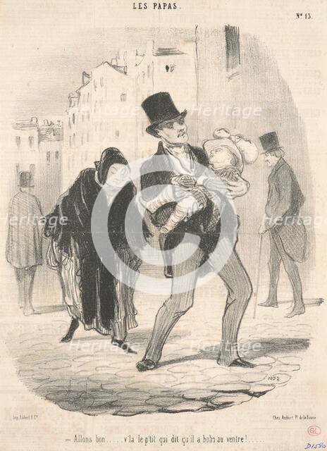 Allons bon ... v'la p'tit qui dit ..., 19th century. Creator: Honore Daumier.