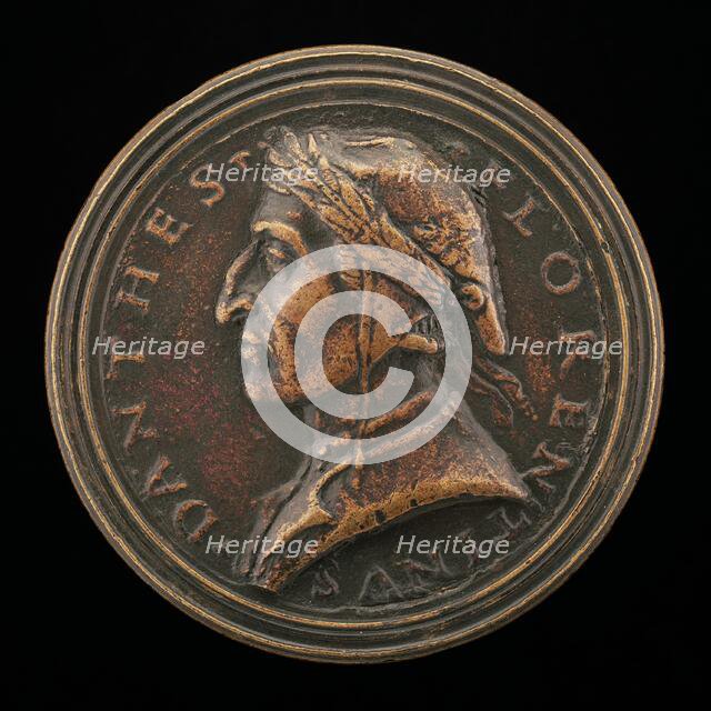Dante Alighieri, Florentine Poet, 1265-1321 [obverse], late 15th century. Creator: Unknown.