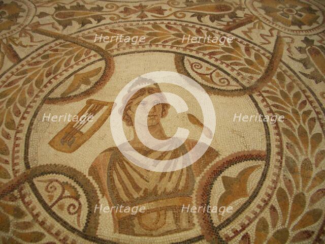 Mosaic, El Jem Museum, El Djem, Tunisia, 2009. Creator: Amanda Waite.