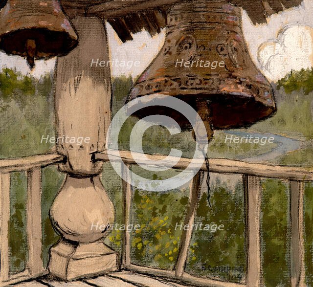 Church in the Taiga. Ancient Belfry, 1904. Creator: Boris Vasilievich Smirnov.