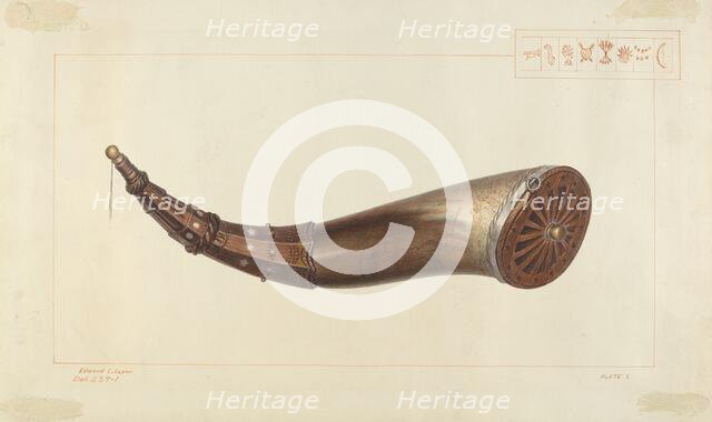 Powder Horn, c. 1938. Creator: Edward L Loper.
