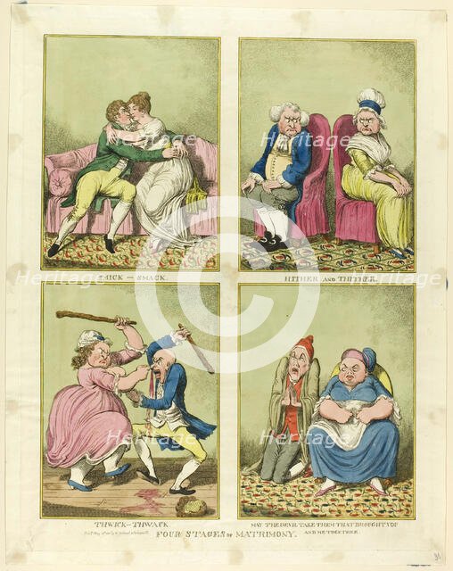 Four Stages of Matrimony, 1811.  Creator: Unknown.