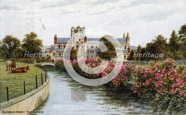 Buckfast Abbey, north view, Devon.Artist: J Salmon