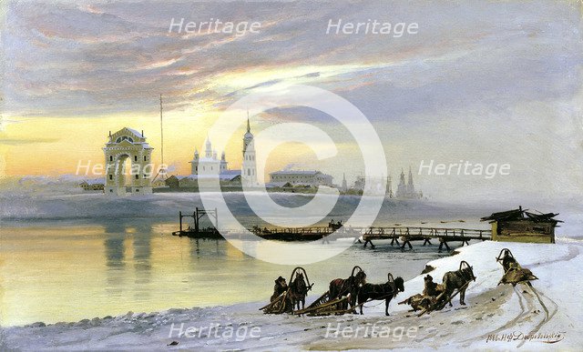 'Angara at Irkutsk', 1886.  Artist: Nikolai Dobrovolsky