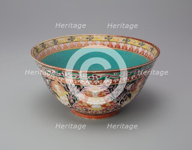 Five-Colored (Bencharong) Ware Bowl, 19th century. Creator: Unknown.