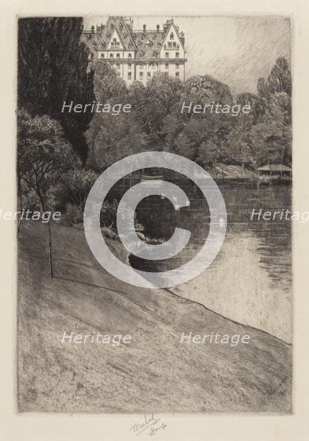 Bit of Central Park, probably 1918. Creator: Charles Frederick William Mielatz.