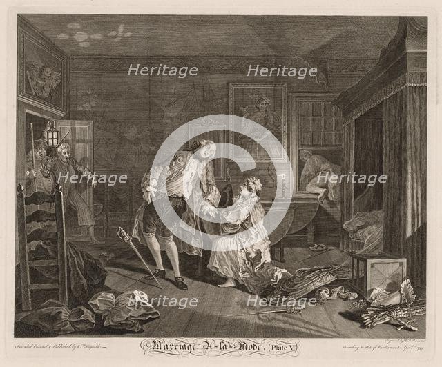Marriage à la Mode: The Death of the Earl, 1745. Creator: William Hogarth (British, 1697-1764).