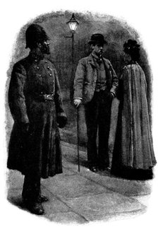 Eve's Ransom...A policeman passing threw a glance at them, 1895. Creator: George Meisenbach.