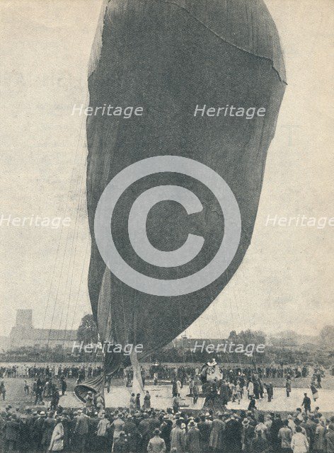 A huge balloon was necessary for Professor Piccard's ascent, c1936 (c1937). Artist: Unknown.