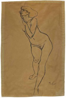 Femme nue debout . Creator: Mucha, Alfons Marie (1860-1939).