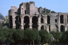 Buildings of the Palatine Hill seen across the Circus Maximus. Artist: Unknown