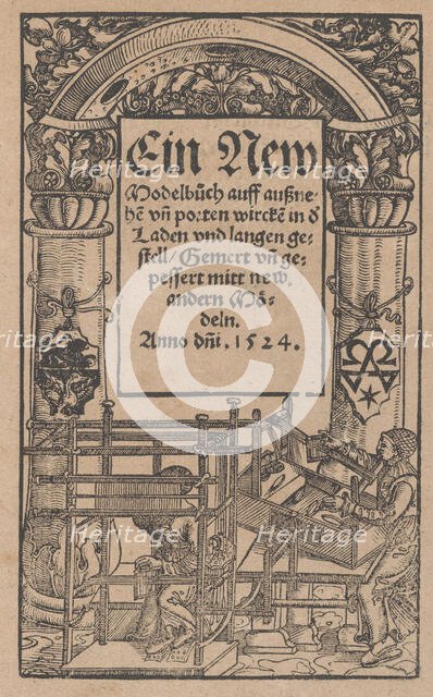 Ein new Modelbuch..., title page (recto), October 22, 1524. Creator: Johann Schönsperger the Younger.