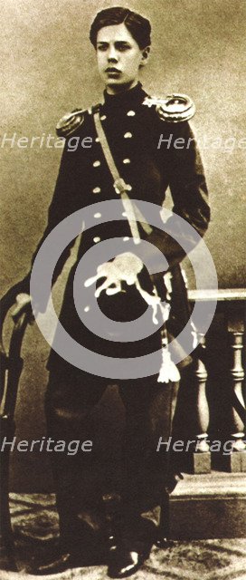 Modest Mussorgsky, Russian  composer, as a young man, late 1850s. Artist: Unknown