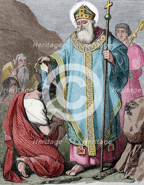 Saint Martial, first bishop of Limoges, 1852. Creator: Capuz.