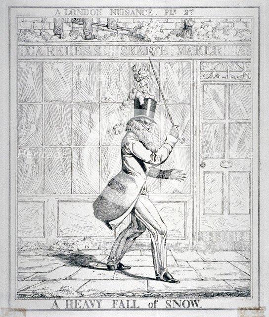 'A Heavy Fall of Snow', 1821. Artist: Richard Dighton