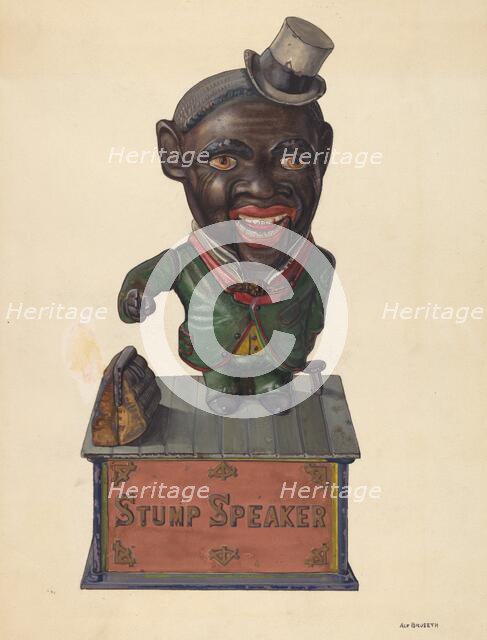 Stump Speaker Bank, c. 1937. Creator: Alf Bruseth.