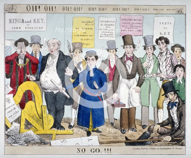 'Oh! Oh! Oh! Oh! ... No go!!!', 1830. Artist: Anon