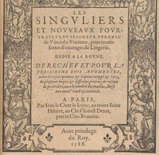 Les Singuliers et Nouveaux Portraicts... page 41 (recto), 1588. Creator: Federico de Vinciolo.
