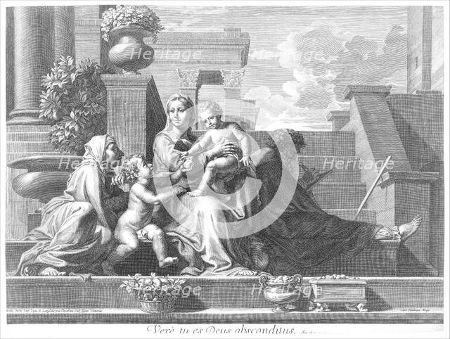 Holy Family on the Steps, 1668. Creator: Claudine Bouzonnet Stella.