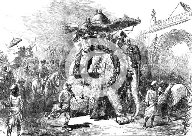 Entry of the Prince of Wales into a City of India, 1876. Creator: C.R..