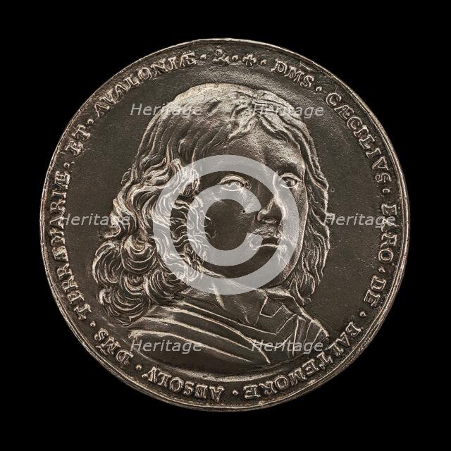 The Maryland Medal: Cecil Calvert, 1605-1675, 2nd Baron of Baltimore 1632..., [obverse], 1644. Creator: Unknown.