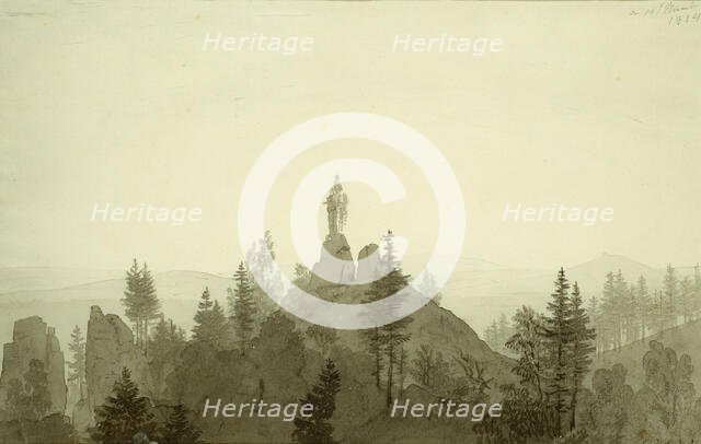 Statue of the Madonna in the Mountains, 1804. Creator: Caspar David Friedrich.