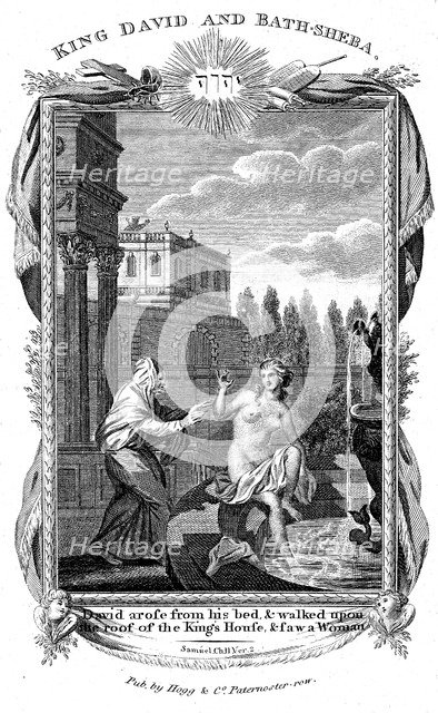 King David looking down at Bathsheba, c1804. Artist: Unknown