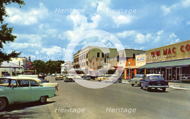 Ridgewood Avenue looking towards Circle Park, Sebring, Florida, USA, 1959. Artist: Unknown