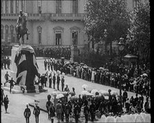 Crowds Gathering for the Unveiling of the Statue of King Edward VII, 1921. Creator: British Pathe Ltd.