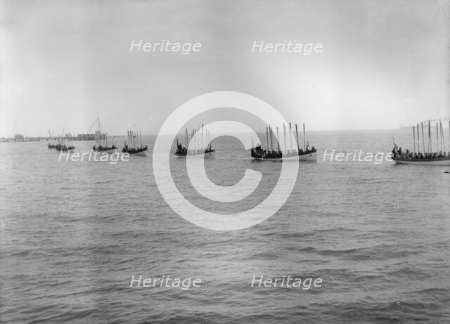 U.S.S. Massachusetts, boat drill, between 1896 and 1901. Creator: Unknown.