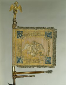 Saint George Standard of the Cavalry at the Time of Nicholas I, 1830s. Artist: Flags, Banners and Standards  