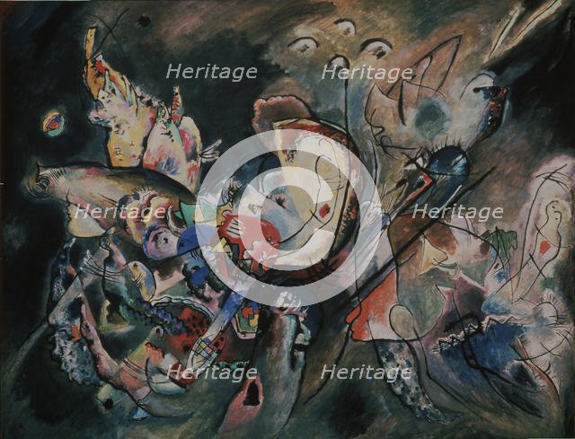 Gloomy. Composition Nr. 221, 1917. Artist: Kandinsky, Wassily Vasilyevich (1866-1944)