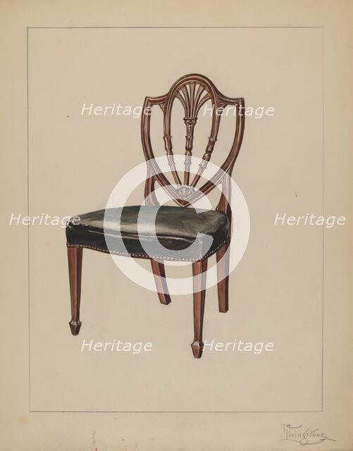 Side Chair, c. 1936. Creator: Rolland Livingstone.